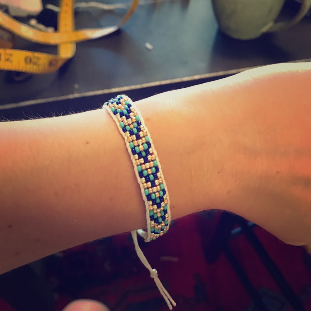 Handmade cord bead bracelet
